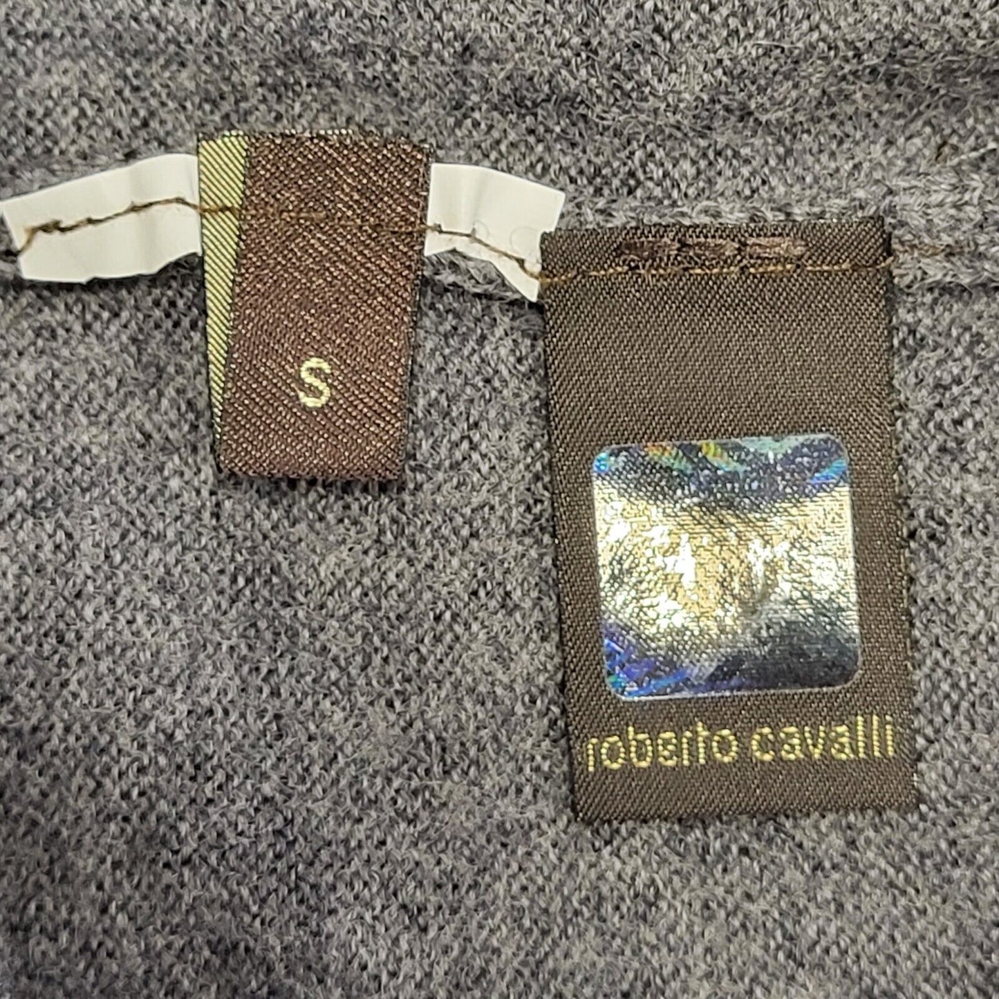 Roberto Cavalli Grey Round Neck Jumper Women's Size Small
