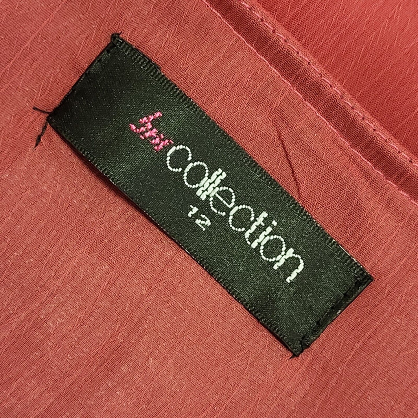 Vintage 90's BM Collection Red A-Line Polyester Skirt Womens UK 12 W30