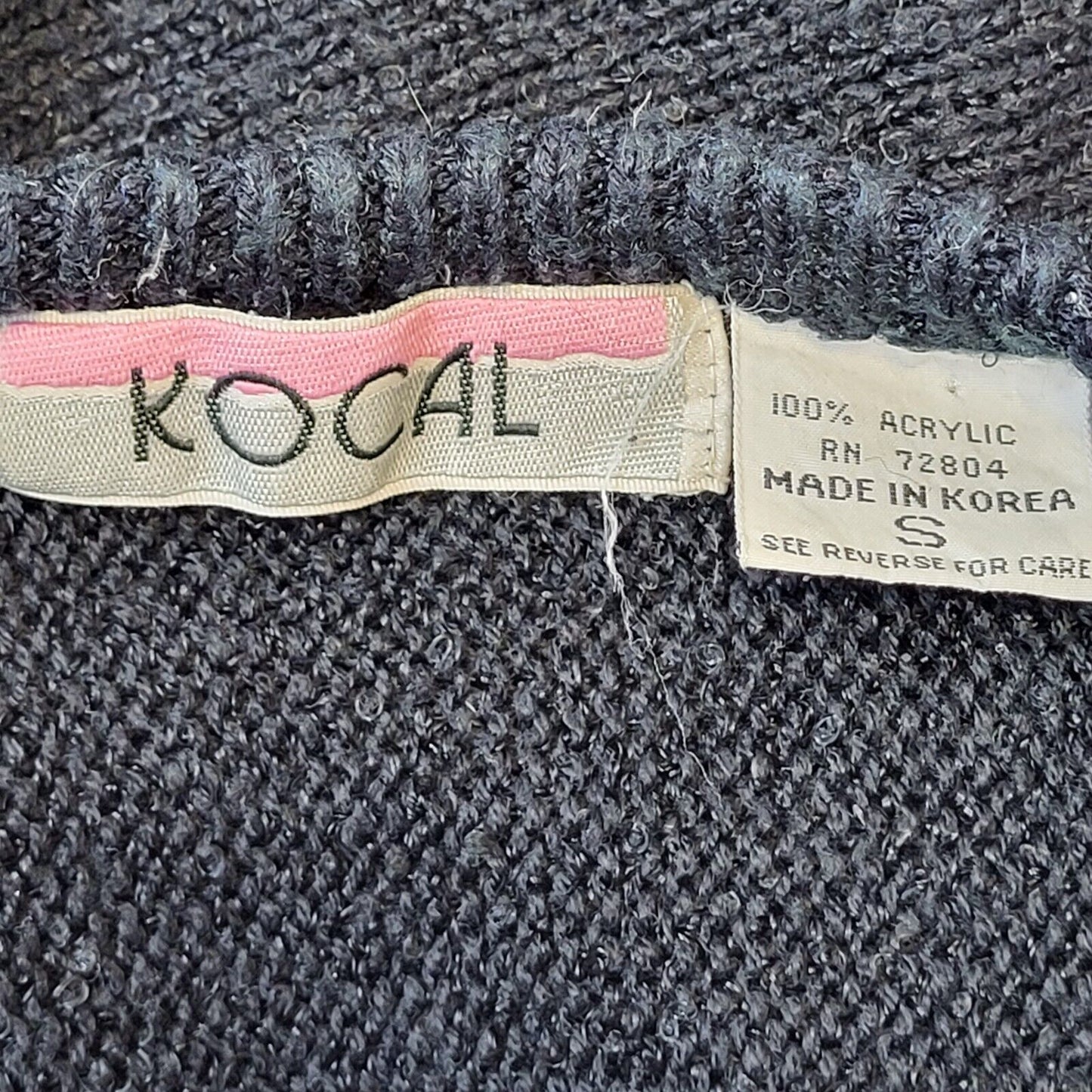 Kocal 80s Vintage Black & Gold Acrylic Jumper Women's Size S Eu 36