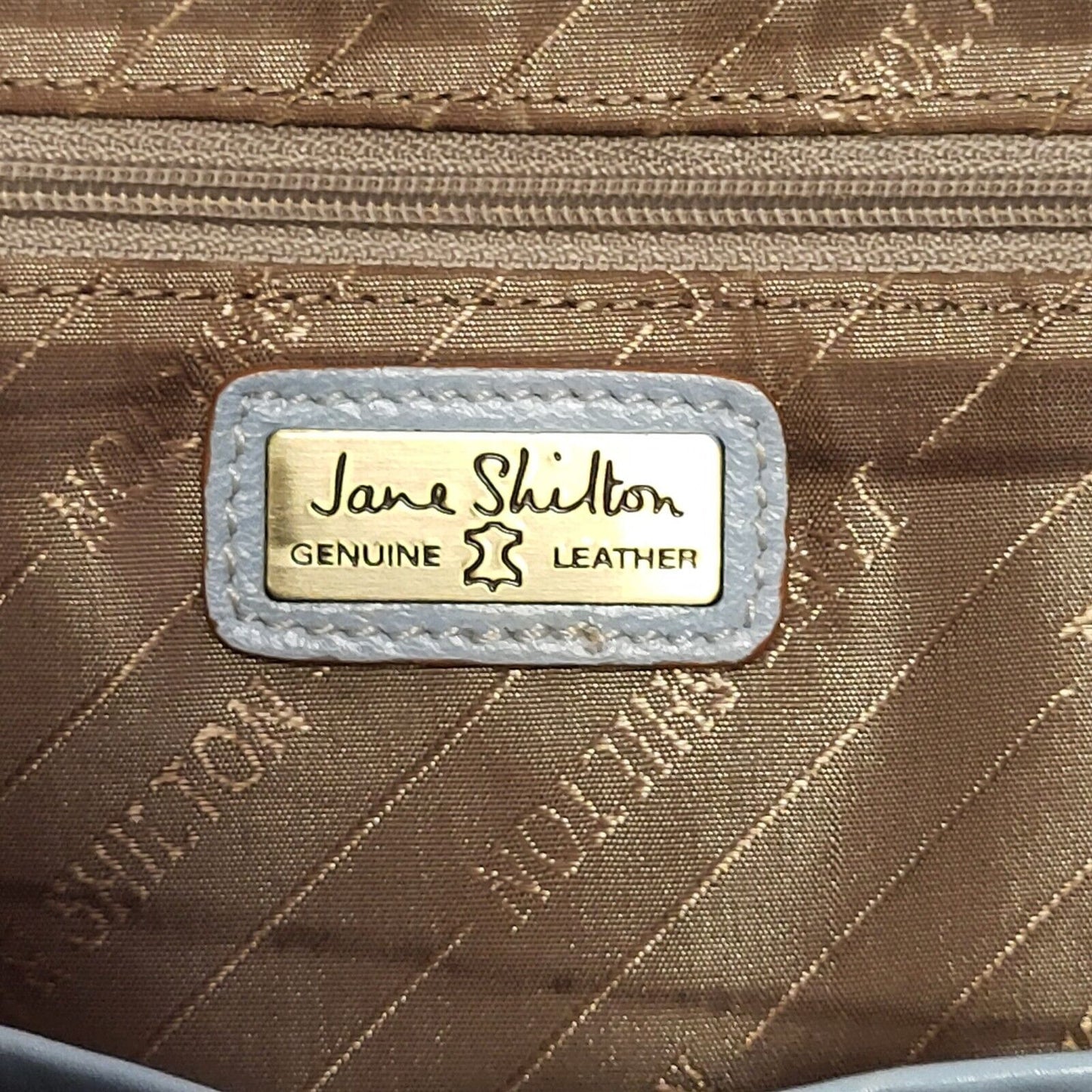 Jane Shilton Blue Leather Shoulder Hand Bag Uk Women's Size 15.5" x 12.5"