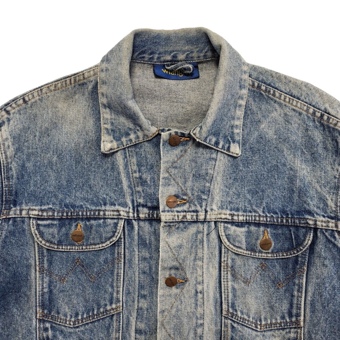 Wrangler Light Blue 90s Vintage Button Denim Jacket Uk Women's Size XL