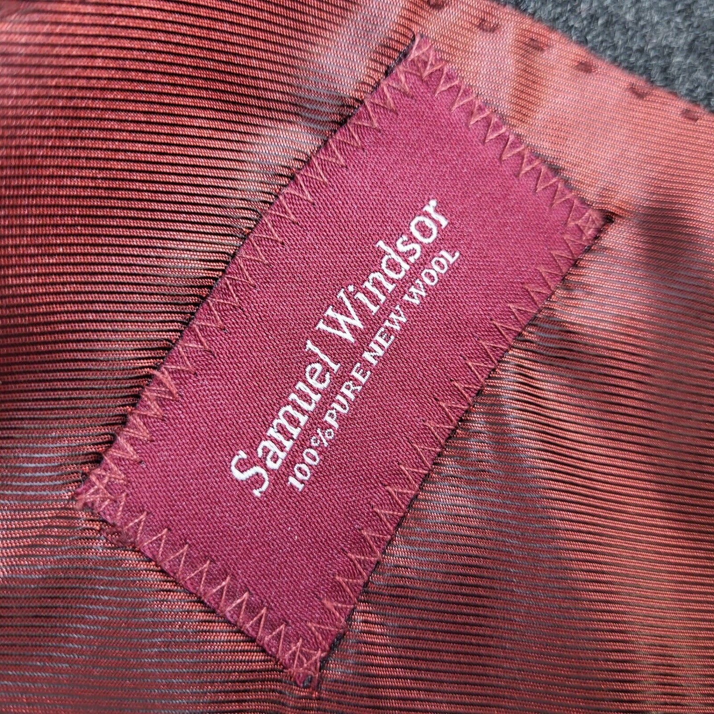 Samuel Windsor Grey Check Y2k Blazer Suit Jacket Uk Men's Size XL 44"
