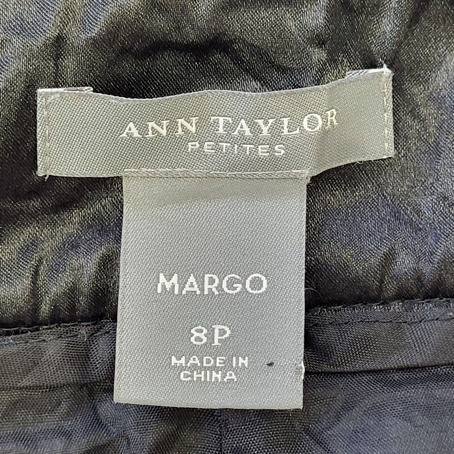 Ann Taylor Y2K Black Velour Straight Leg Trouser Size 12 W30 (USA 8)