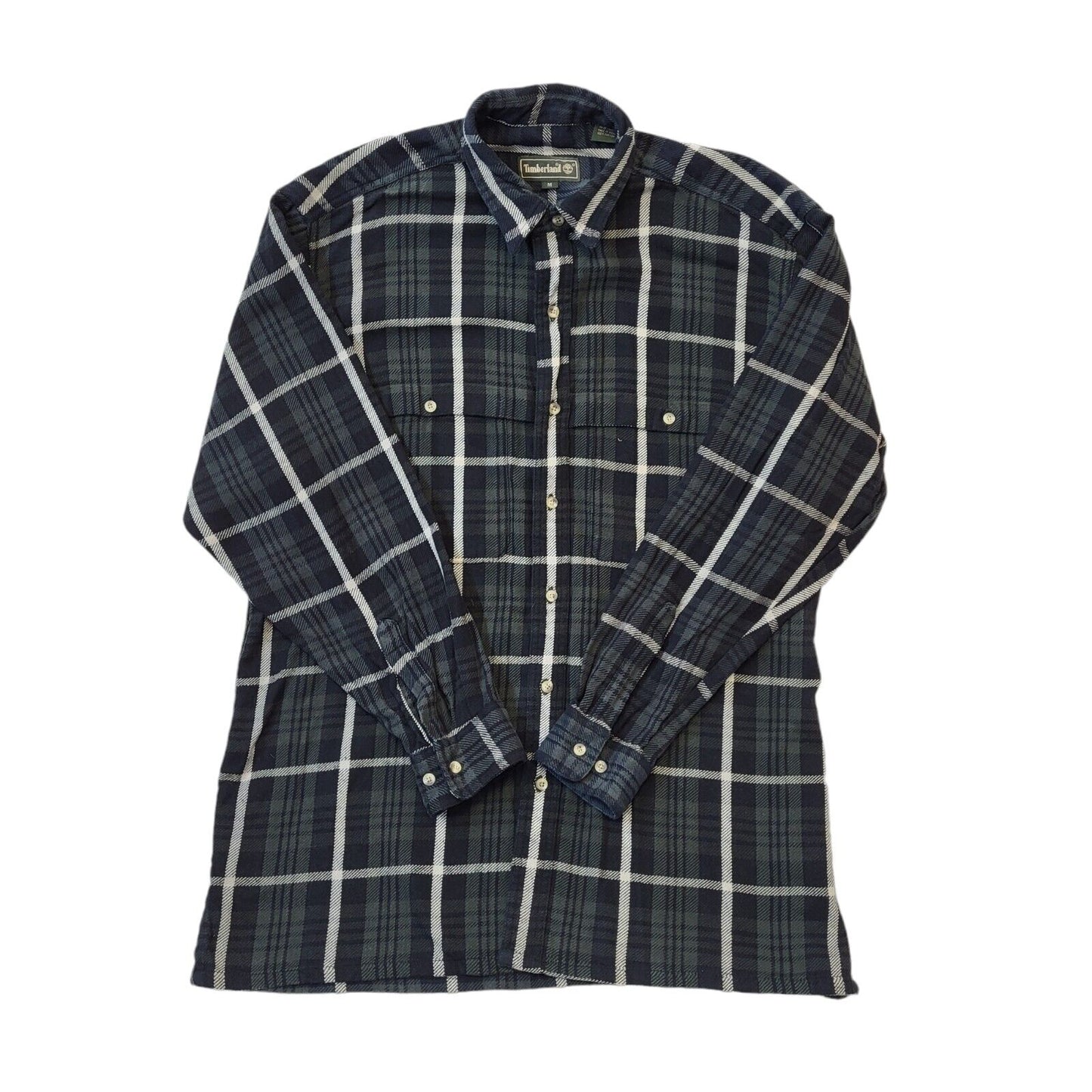 Timberland 90s Vintage Green & Black Check Oversized Shirt Men's Size Medium