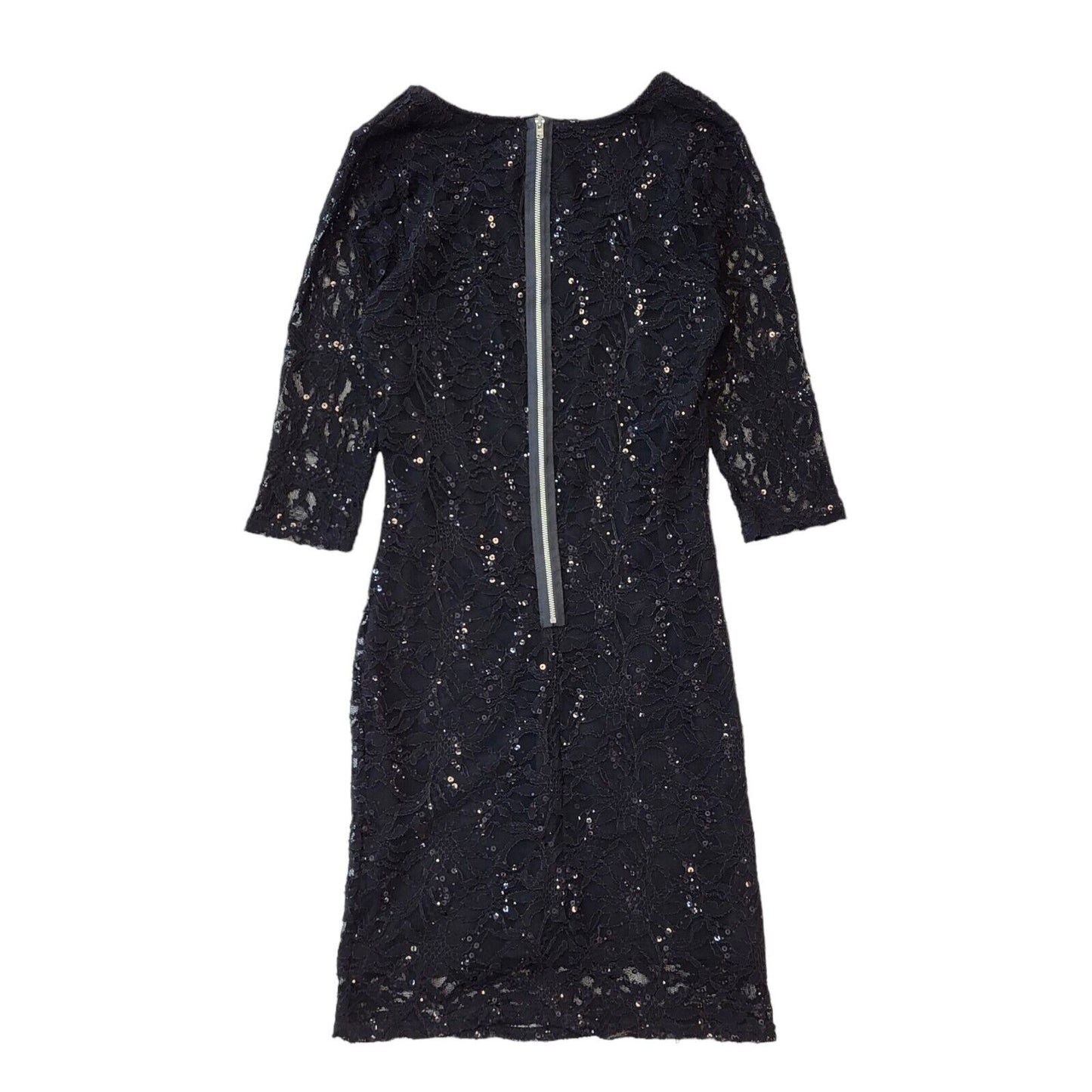 Jane Norman Y2K Black Sequin & Lace Womens UK 14