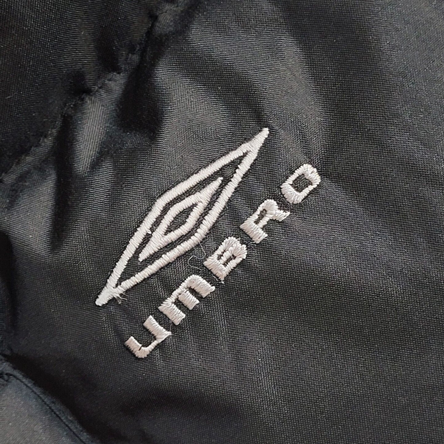 Umbro Y2k Black Zipped Over-sized Sports Jacket Uk Men's Size Large