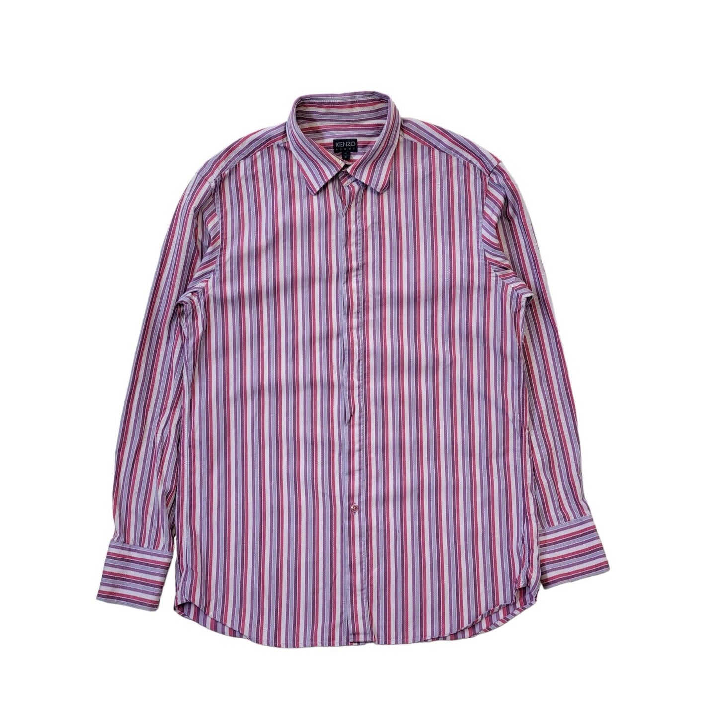 Kenzo Y2K Pink & Purple Striped Shirt Men's Size Large