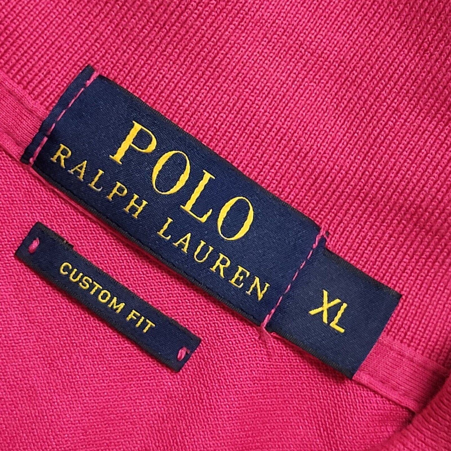 Polo Ralph Lauren Y2K Pink Short Sleeve Custom Fit Polo Shirt Men's Size XL