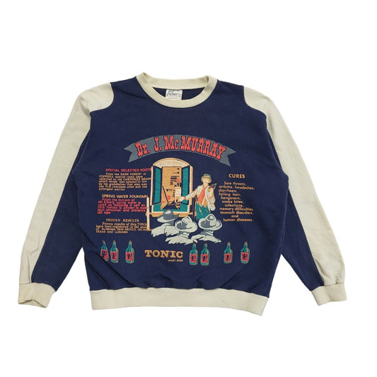 Falmer Vintage 90's  DR.J.MC.Murray Blue & White Sweatshirt Womens UK Size S