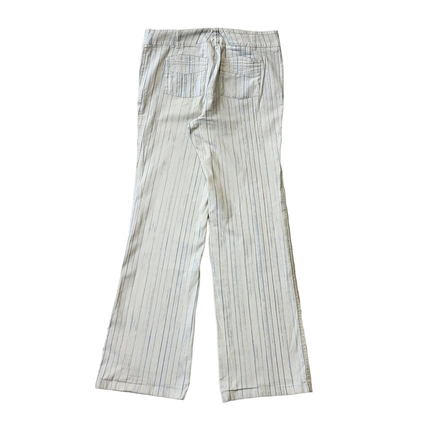 Cinque Y2K Vintage Striped Bootleg Trousers Women's Size 14 W32 L34