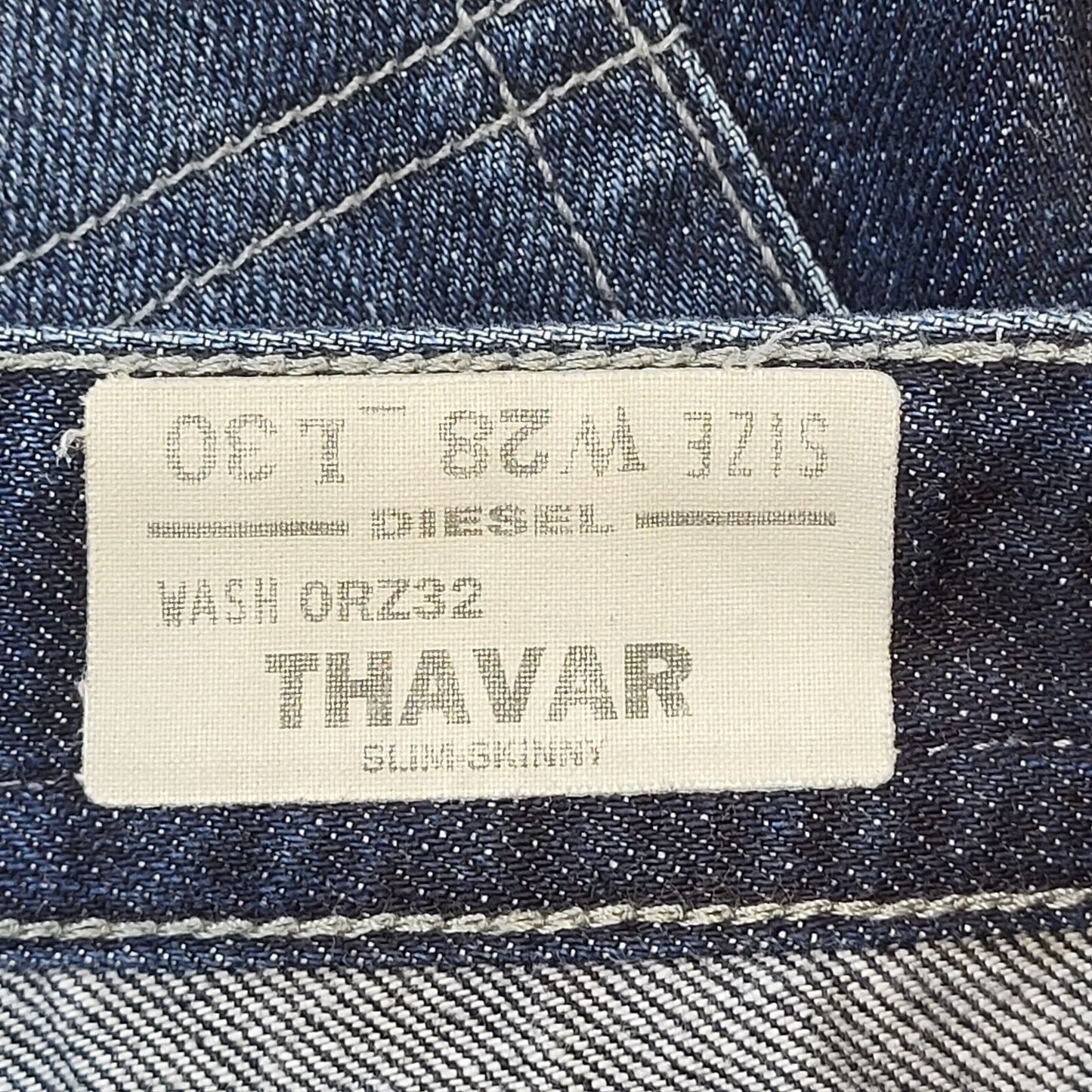 Diesel Thavar Y2k Blue Straight Denim Jeans Men's Size XS W28 L30