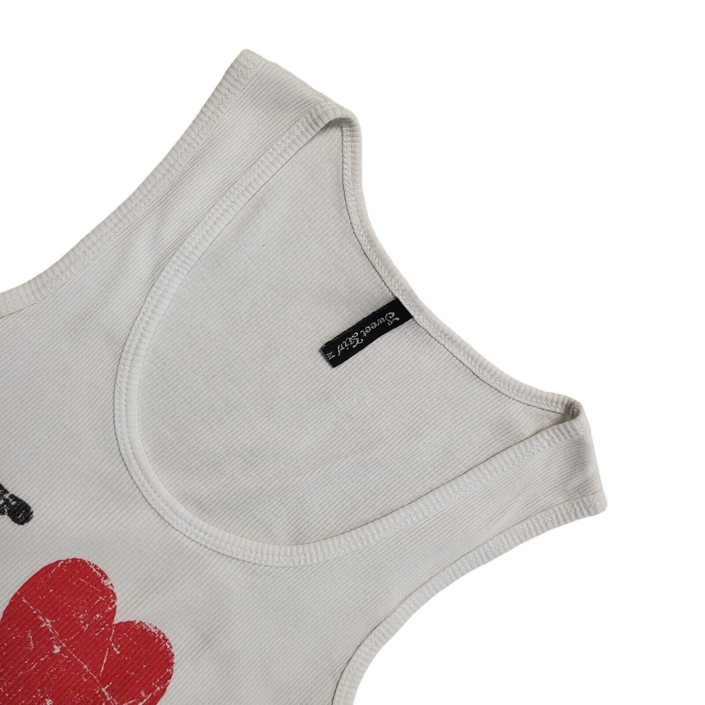 Sweet Girl Vintage 90's White I Love LA Sleeveless Tank Top Womens Size M