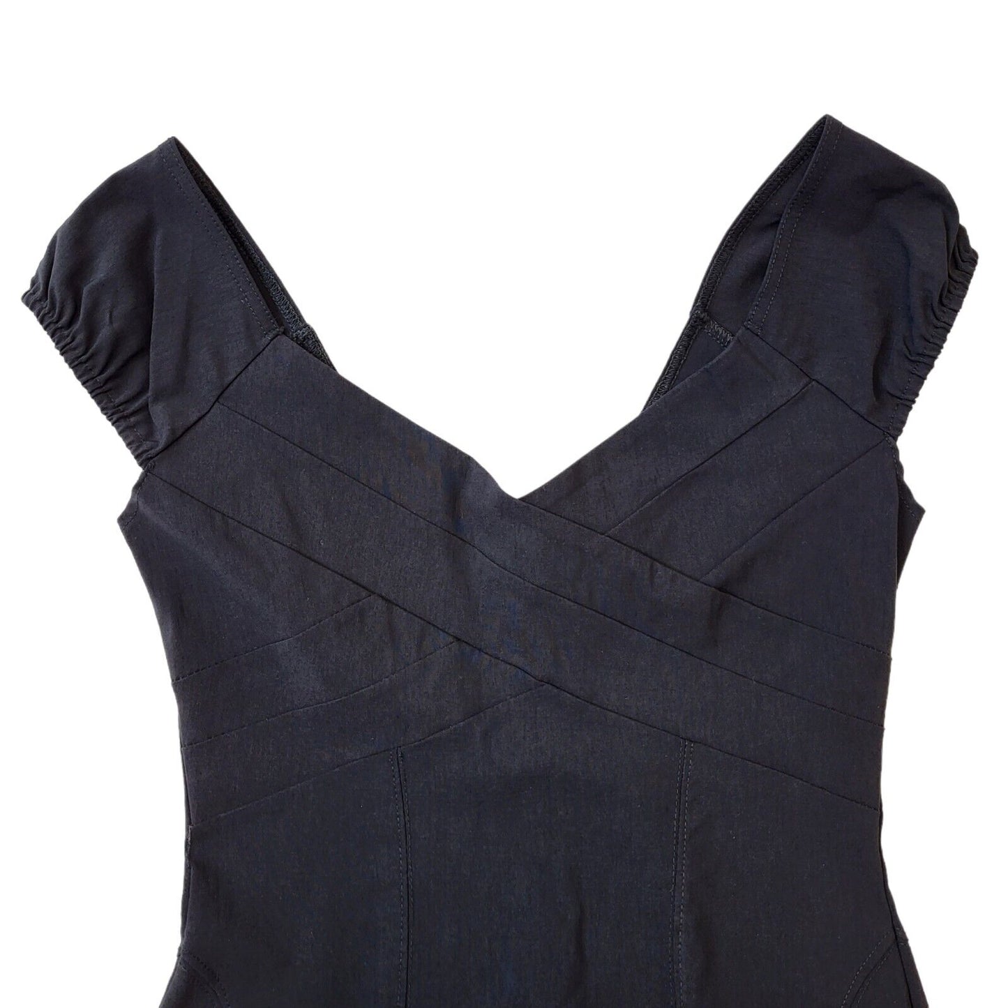 Jane Norman Y2K Black Bandeau Dress Womens UK 14 BNWT