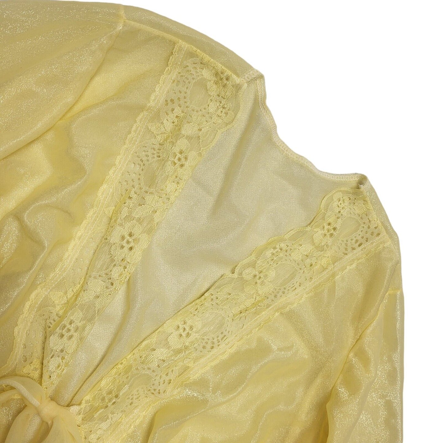 Vintage 60s Yellow 3/4 Sleeve Night Dress Women's Size 16/18