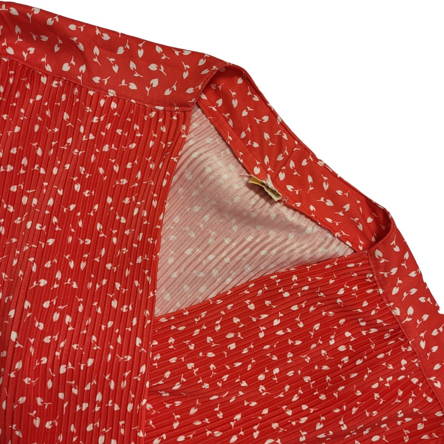 Vintage 80s Red & White Sleeveless Daywear Dress Uk Women's Size 12
