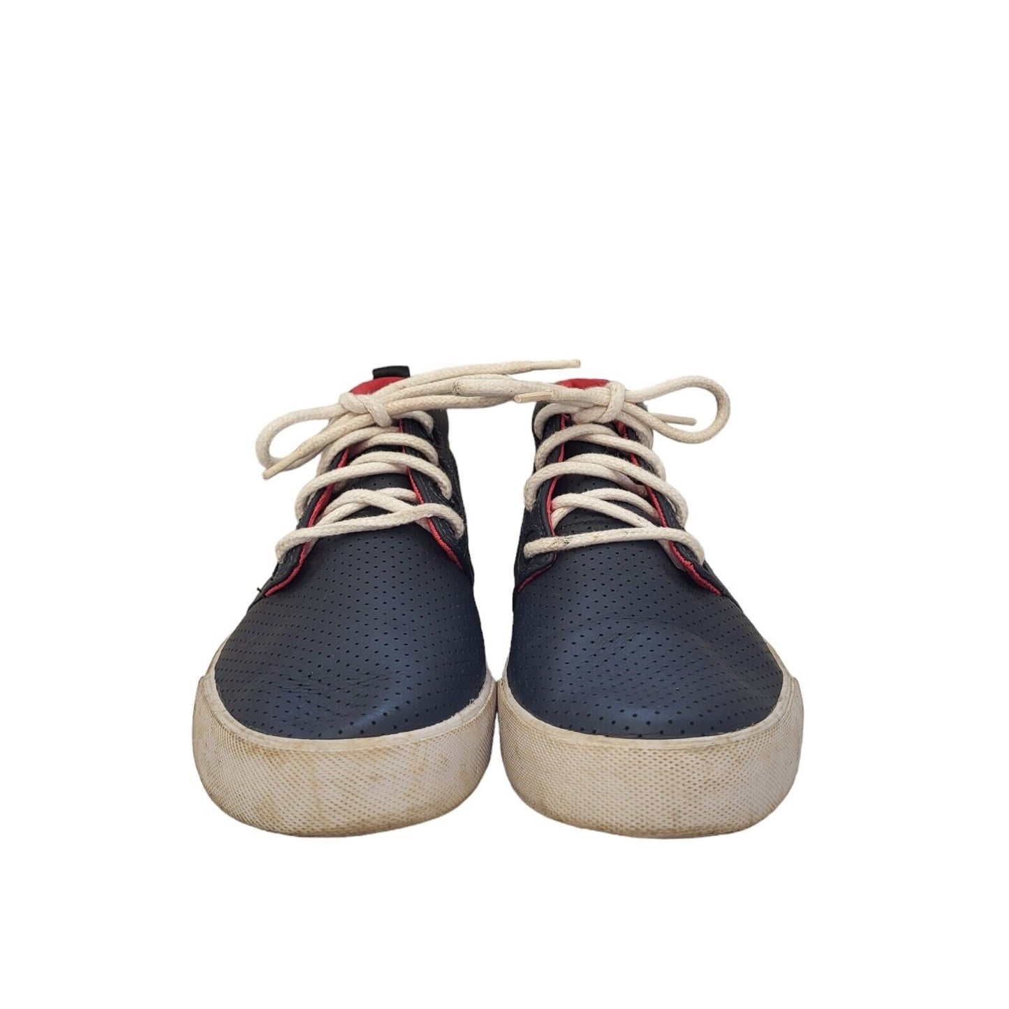 Lacoste Navy Blue & Red-up Sports Casual Trainers Uk Men's Size 9