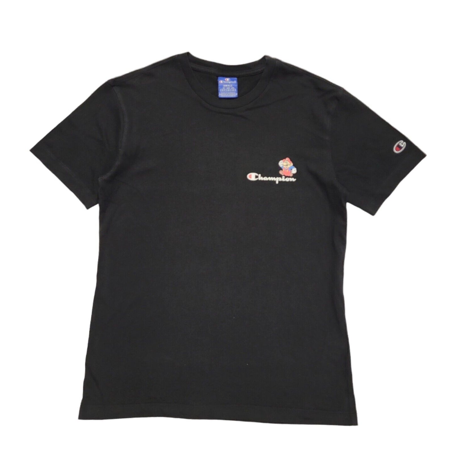 Champion Y2K Vintage Black Super Mario Crew Neck T-Shirt Men's Size Small