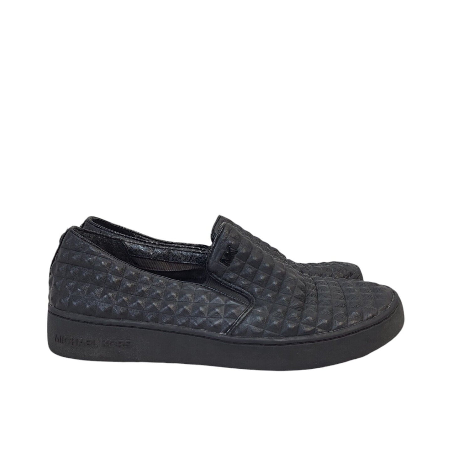 Michael Kors Black Slip-On Faux Leather Casual Flat Shoes Uk Women's Size 4