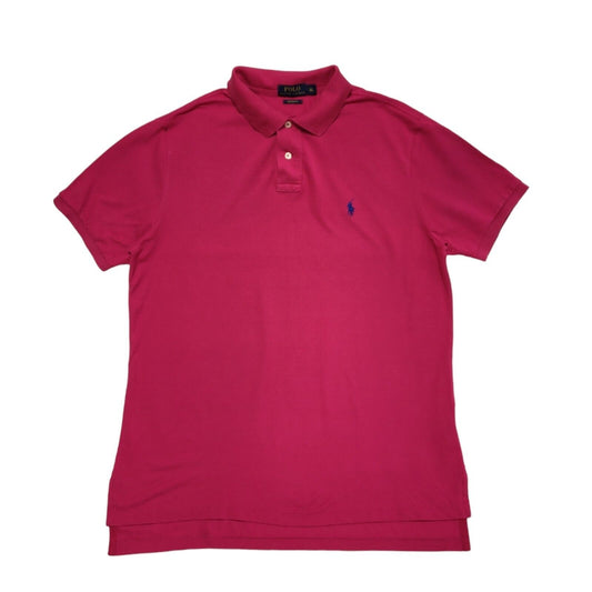 Polo Ralph Lauren Y2K Pink Short Sleeve Custom Fit Polo Shirt Men's Size XL