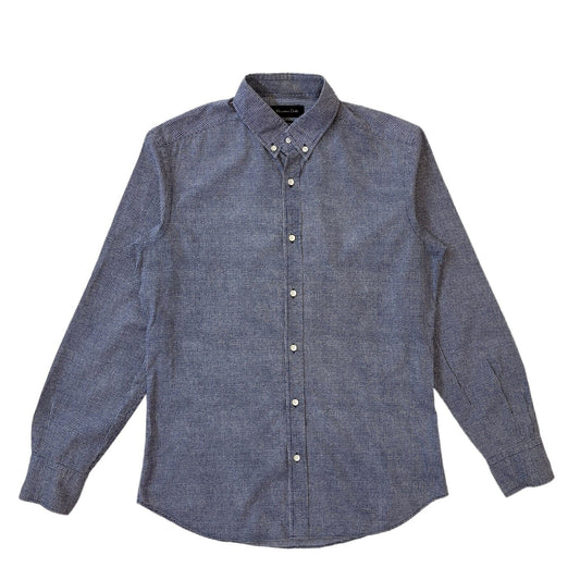 Massimo Dutti Y2K Vintage Blue & White Check Shirt Men's Size Small