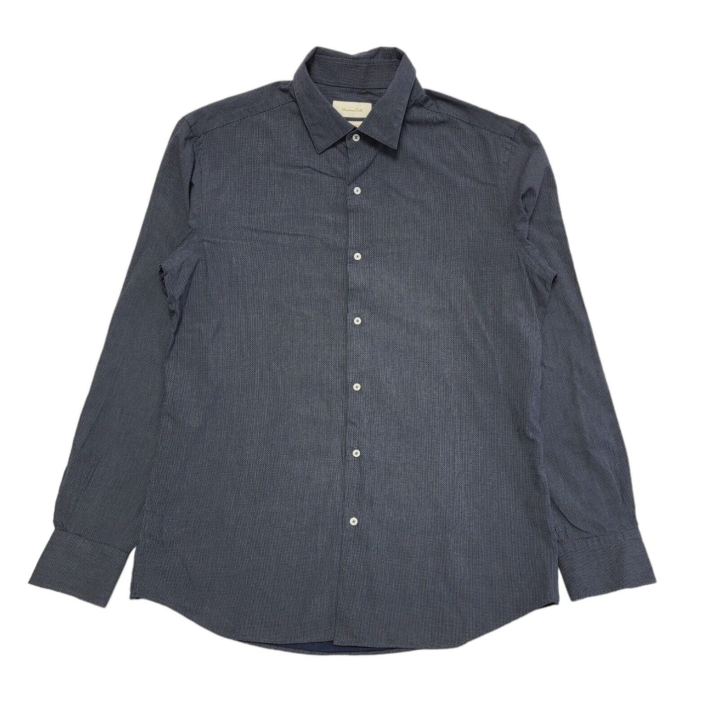 Massimo Dutti Y2K Blue Long Sleeve Formal Shirt Men's Size Large