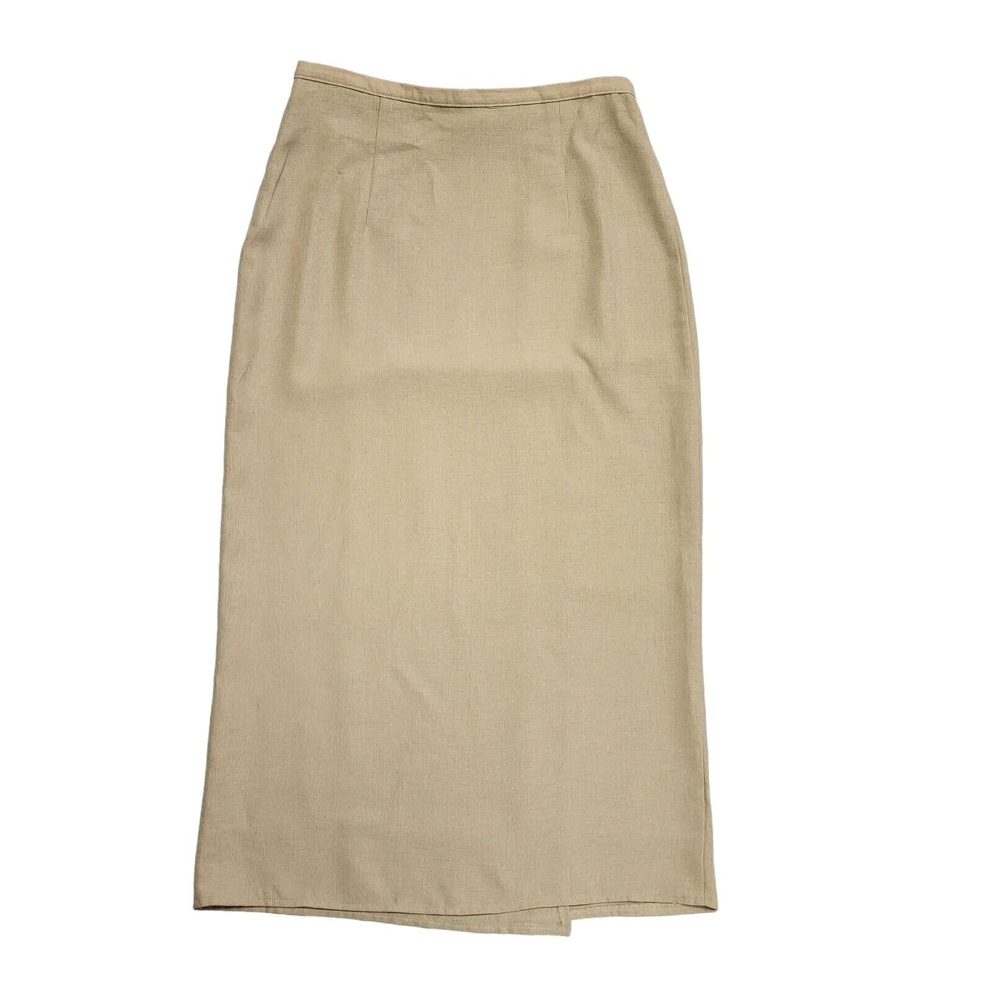 Dorothy Perkins 90s Beige Front Split Skirt Uk Women's Size 14 W32
