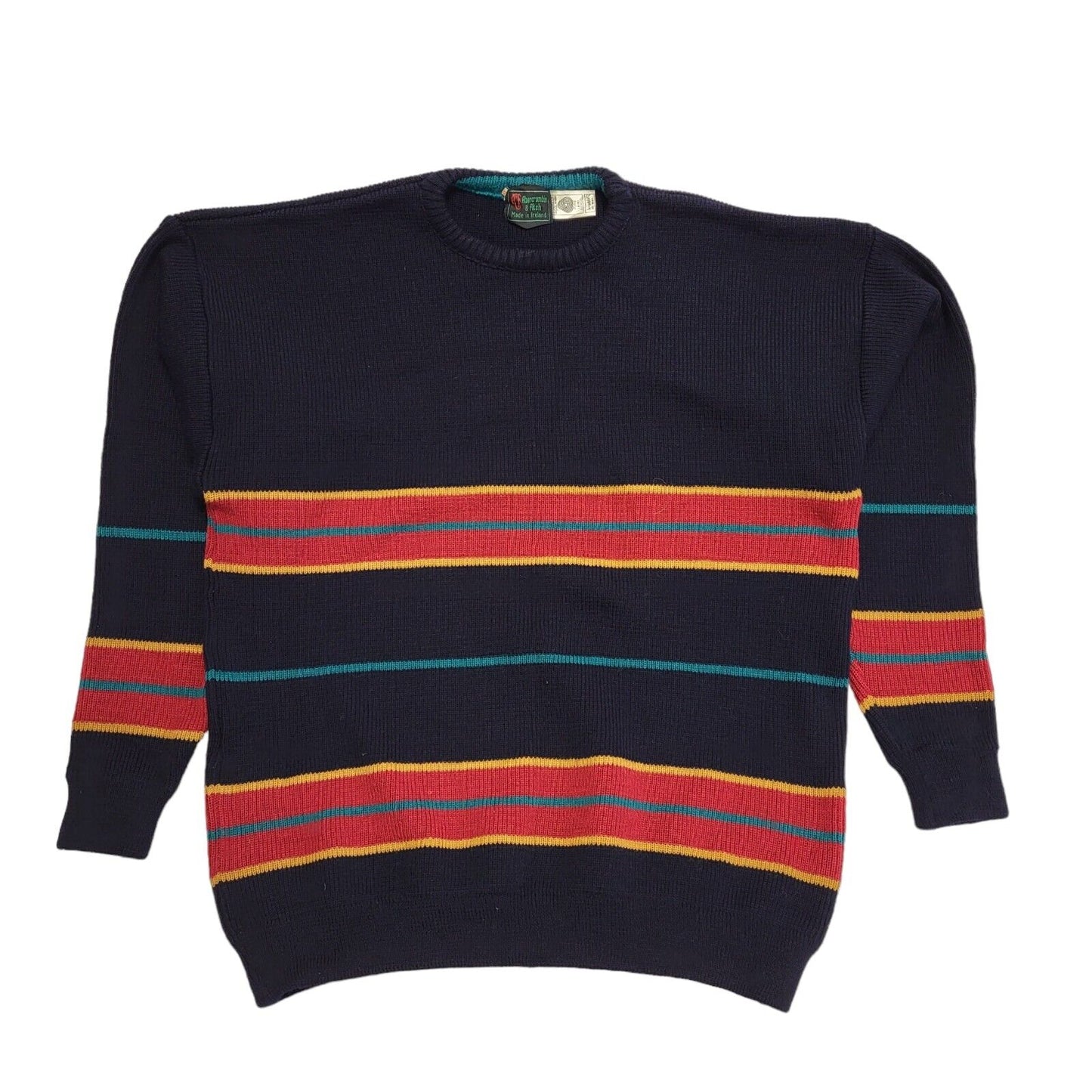 Abercrombie & Fitch 90's Blue & Red Striped Jumper Mens UK XL