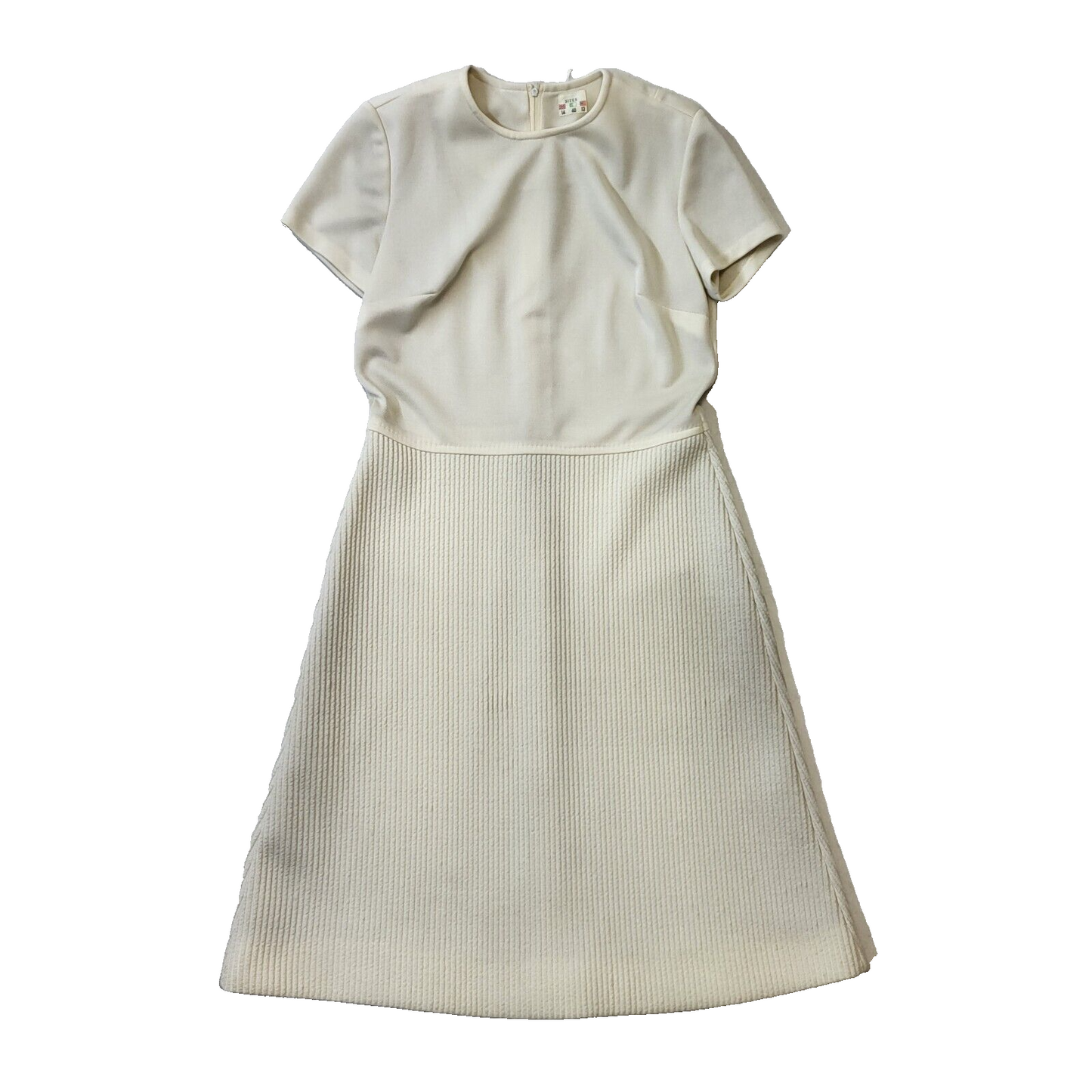70s Vintage Davisella Cream Jacket & Dress Women's Size 14 Eu 42