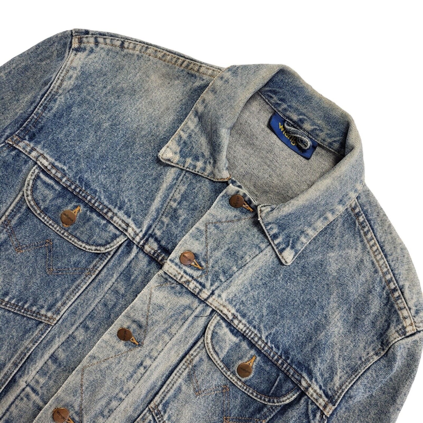 Wrangler Light Blue 90s Vintage Button Denim Jacket Uk Women's Size XL