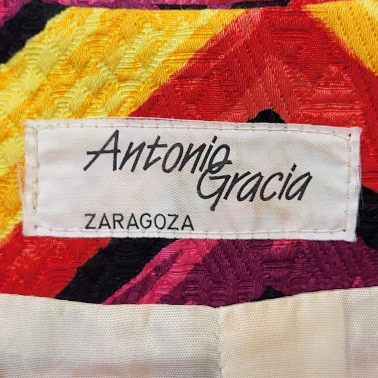 Antonio Gracia 80s Vintage Geometric Button Up Women's Jacket Size 12