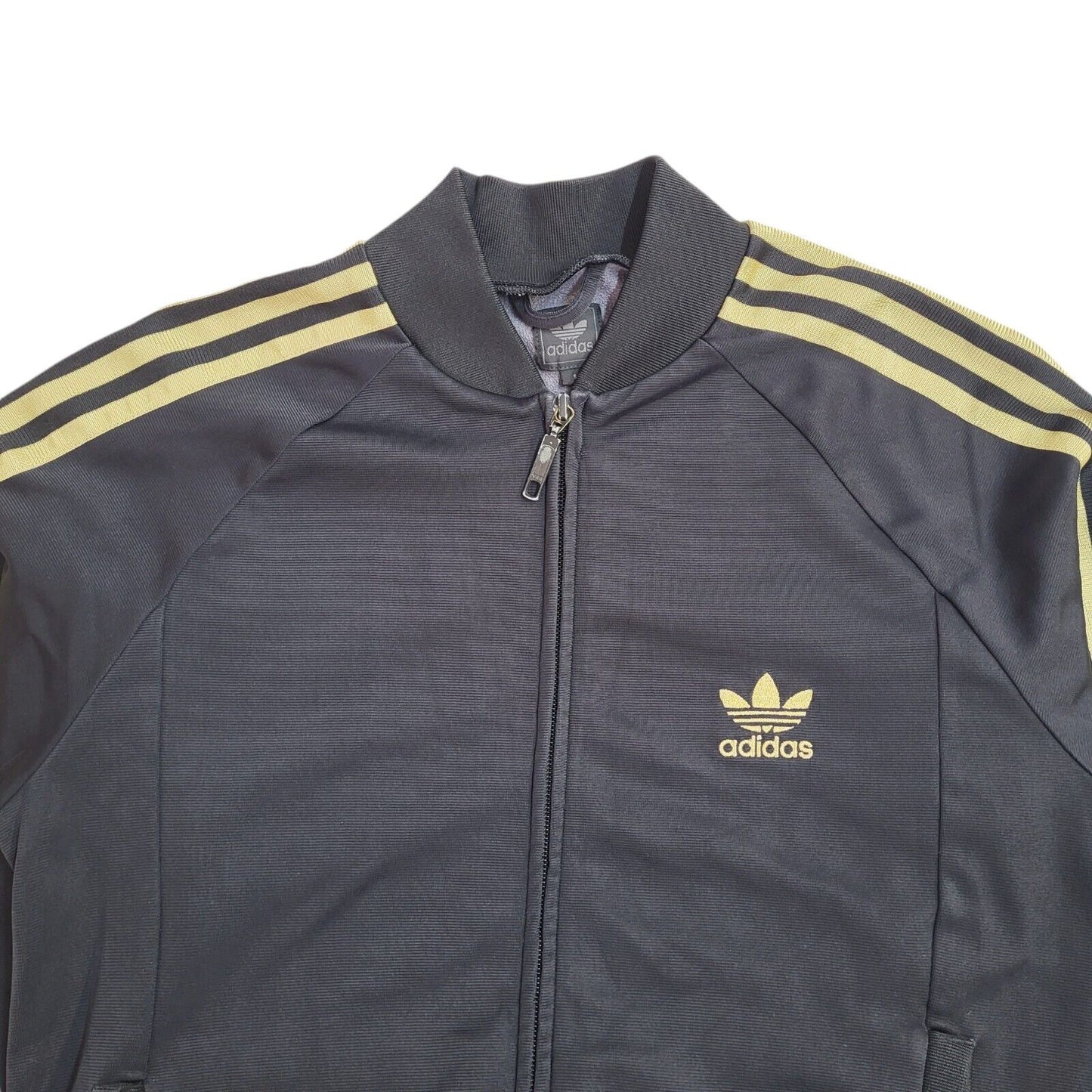 Adidas Black Y2k Zipped Sports Tracksuit Top Uk Women's Size Small