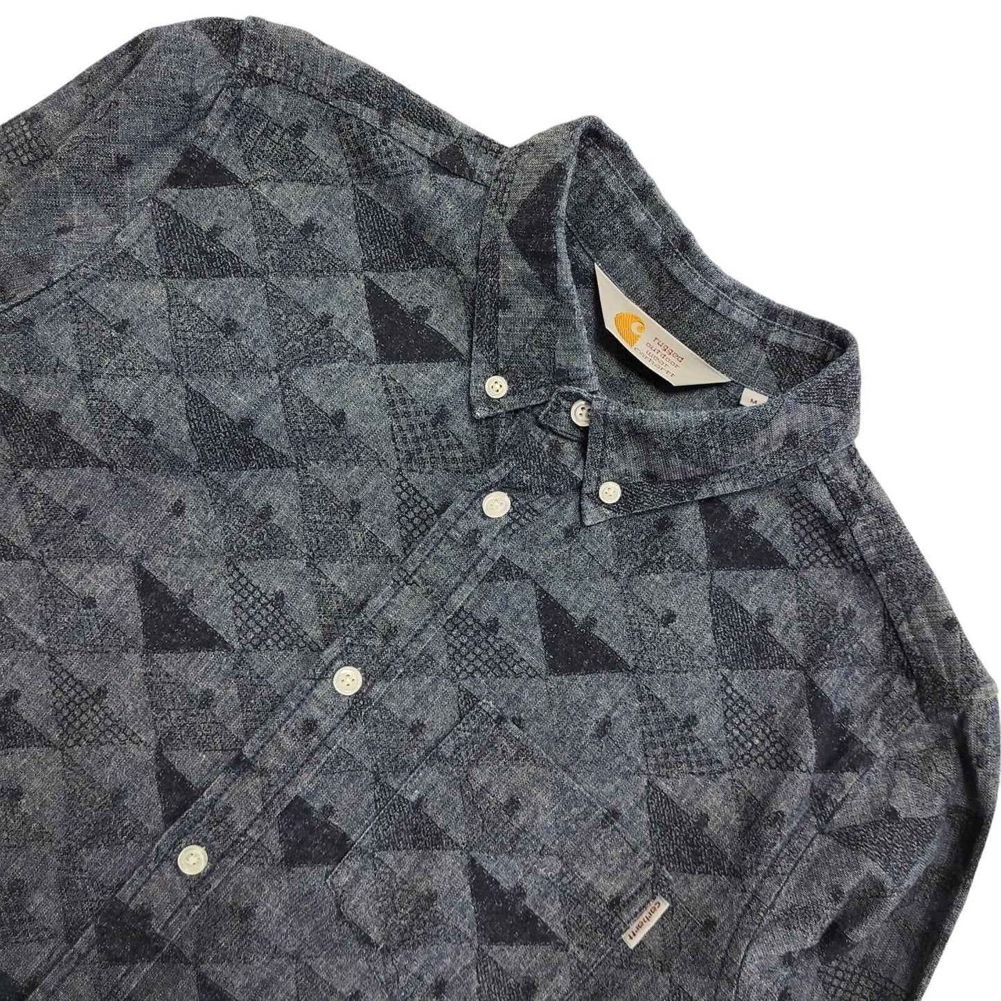 Carhartt Blue Long Sleeve Slim Fit Shirt Uk Men's Size Medium