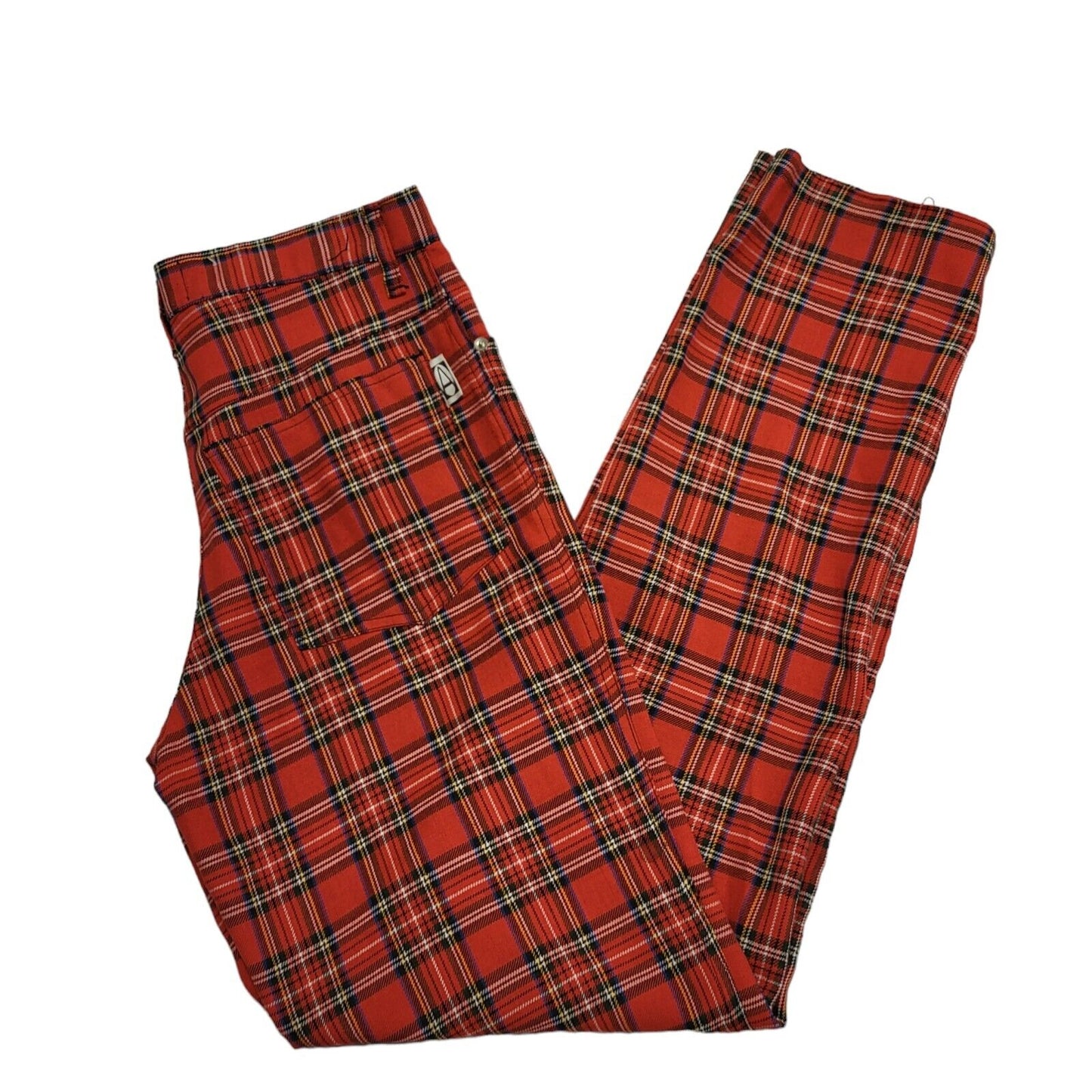 Apartment 90s Red Check Trousers Uk Women's W30 L34