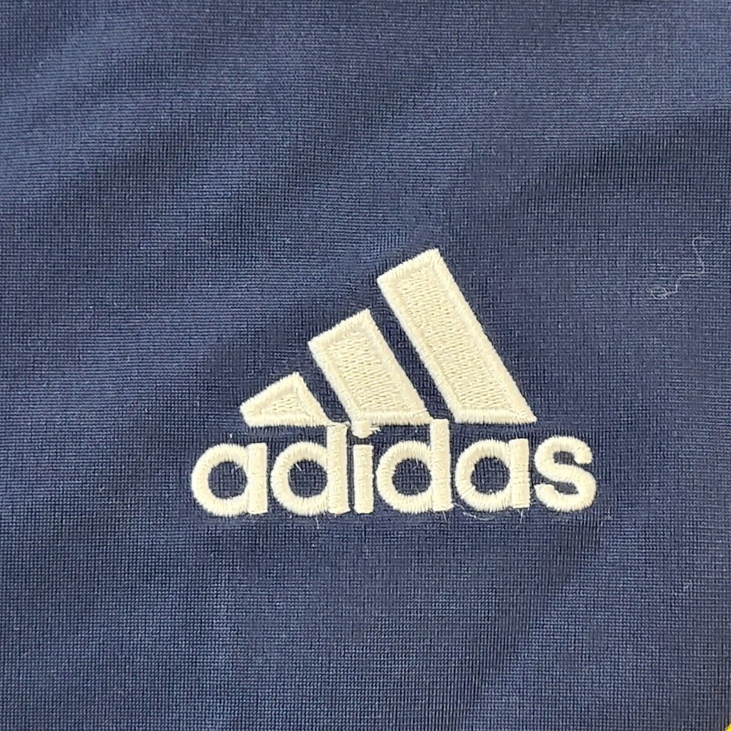 Adidas 90s Vintage Navy Blue & Yellow Zip Up Track Jacket Men's Size XS