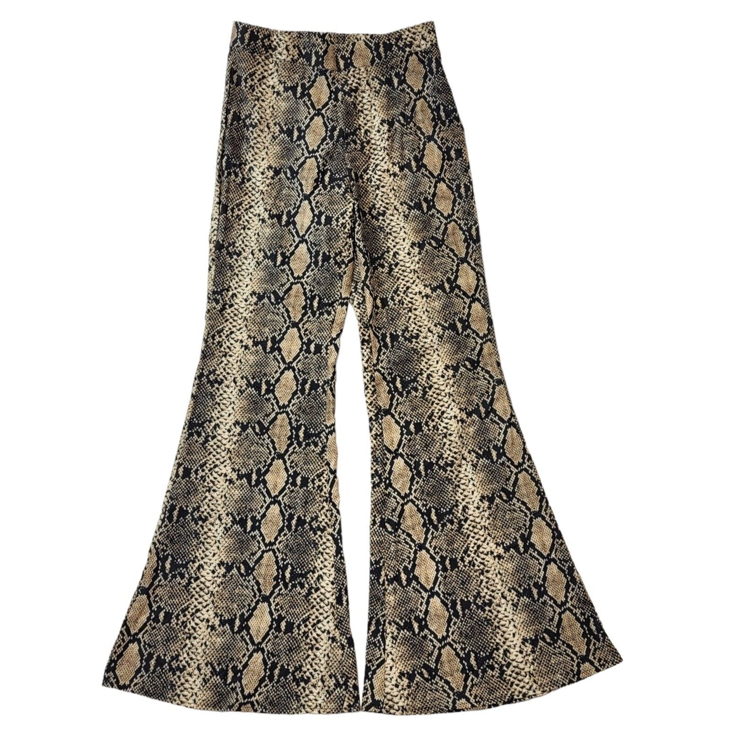 AX Paris Snake Print Flared Trousers Women's Size 8 W26 L32 BNWT