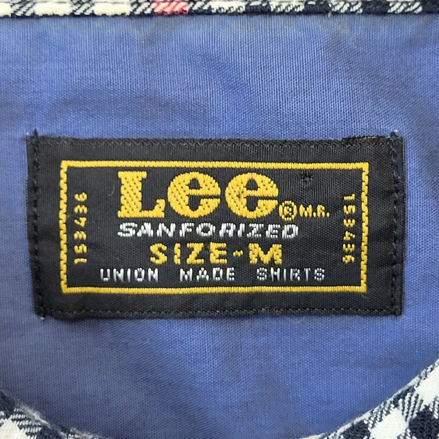 90s Vintage Lee Black White Check Cotton Shirt Men's Size Medium