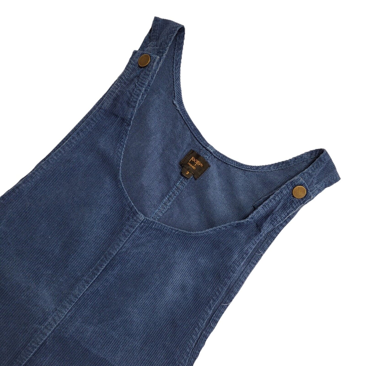 Pop Y2K Dark Blue Sleeveless Corduroy Dress Uk Women's  Size 16 W34-38