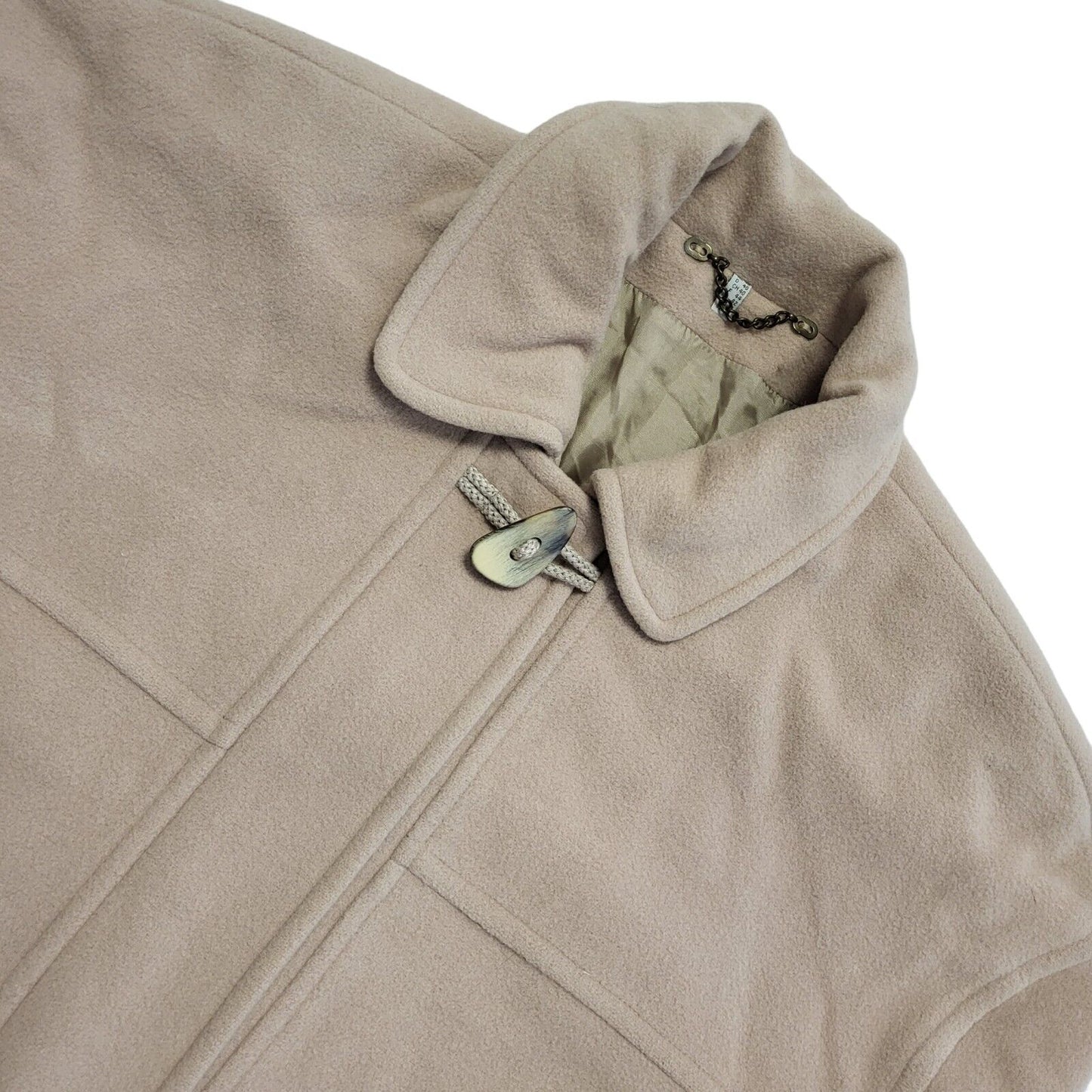 Berghaus 90s Vintage Beige Wool Button/Zip Coat Uk Women's Size 14