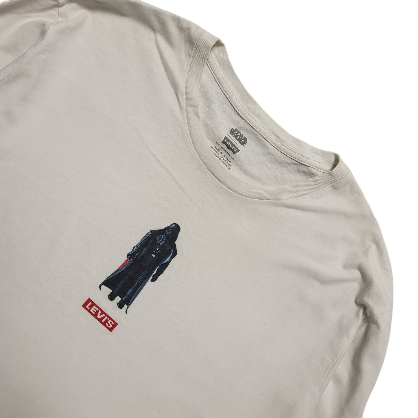 Levi's Star Wars Darth Vader White Long Sleeve T-Shirt Mens Size Large