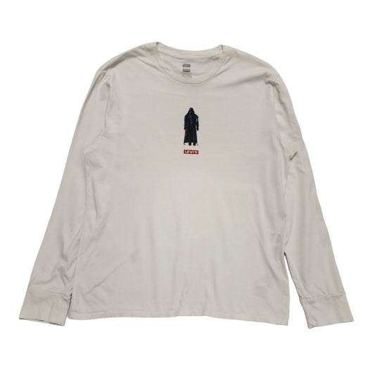 Levi's Star Wars Darth Vader White Long Sleeve T-Shirt Mens Size Large