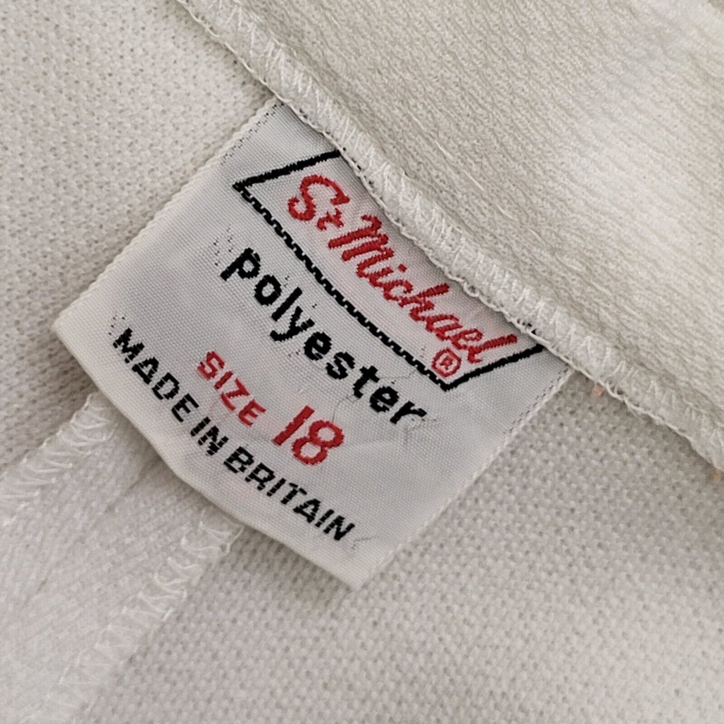 St Michael 70s White Bootcut Pleated Trousers Womens UK Size 14 (usa 18) W32 L29