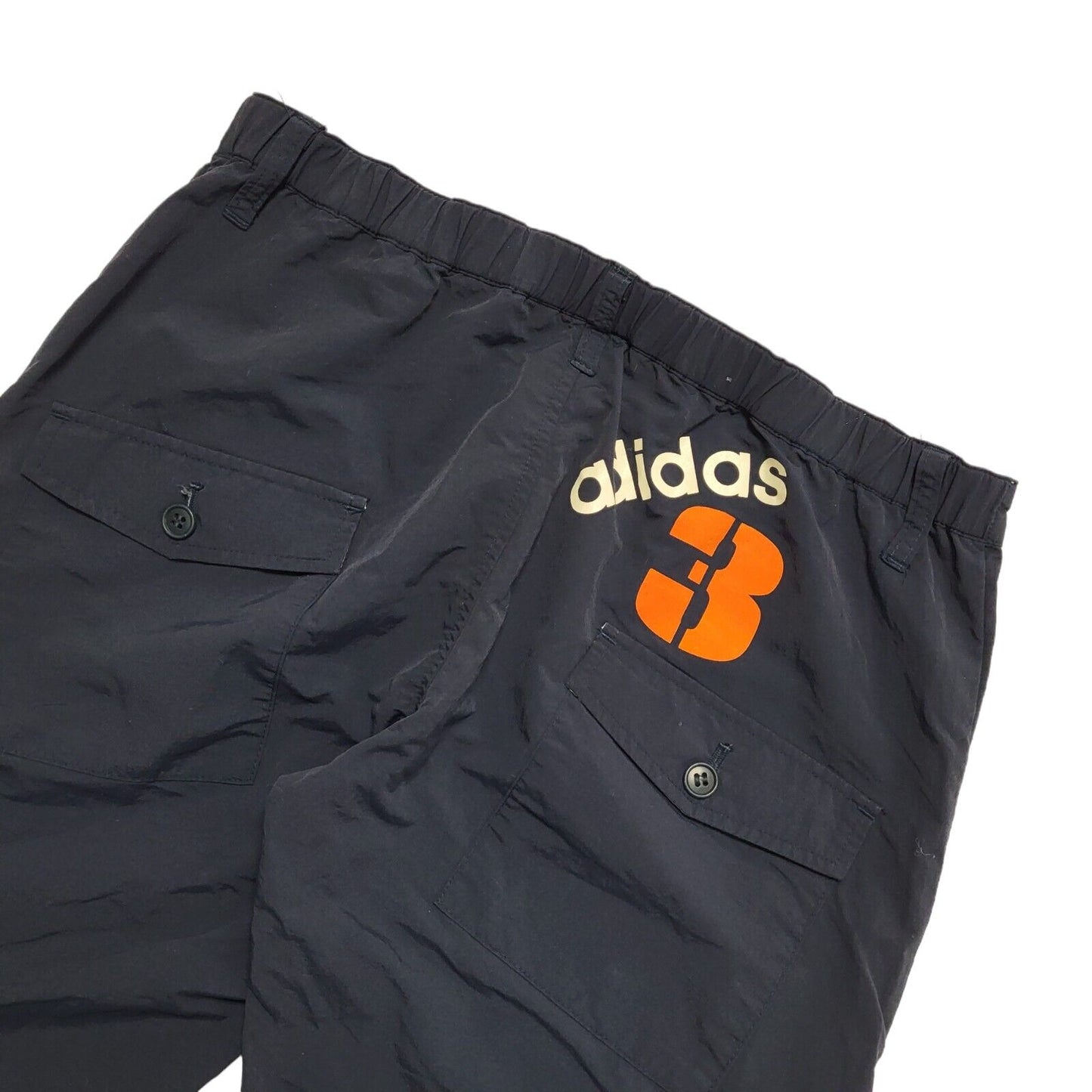 Adidas Y2K Navy Blue Straight Leg Cargo Trousers Women's UK 12 W30 L30