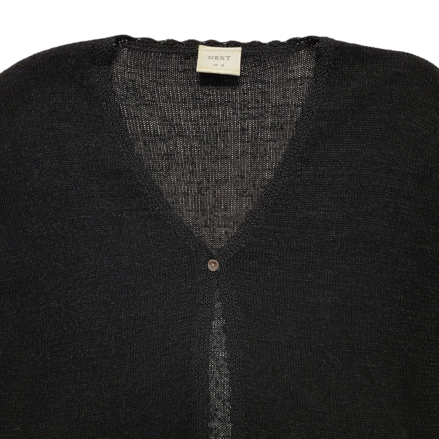 Next Vintage 90's Black Button Front Long Sleeve Cardigan Womens UK 10