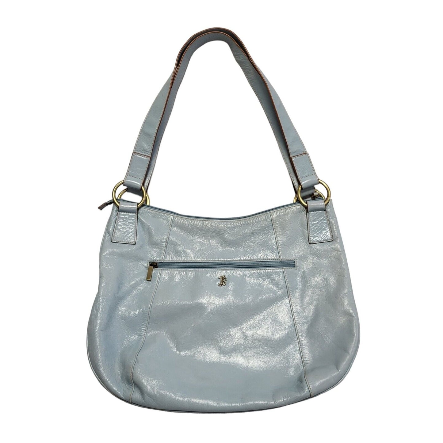 Jane Shilton Blue Leather Shoulder Hand Bag Uk Women's Size 15.5" x 12.5"