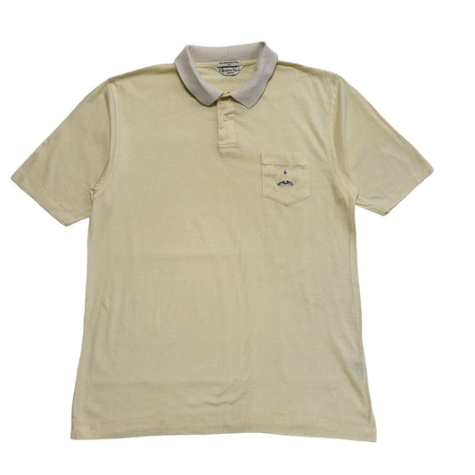 Christian Dior Vintage 90's Yellow Short Sleeve Polo Shirt Mens Size XL