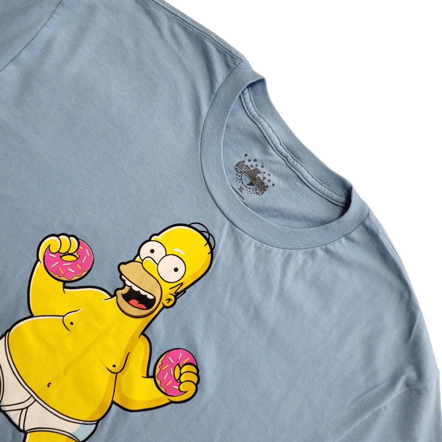 Universal Studios Vintage Y2K Blue Homer Simpson BNWT T-Shirt Mens Size XL