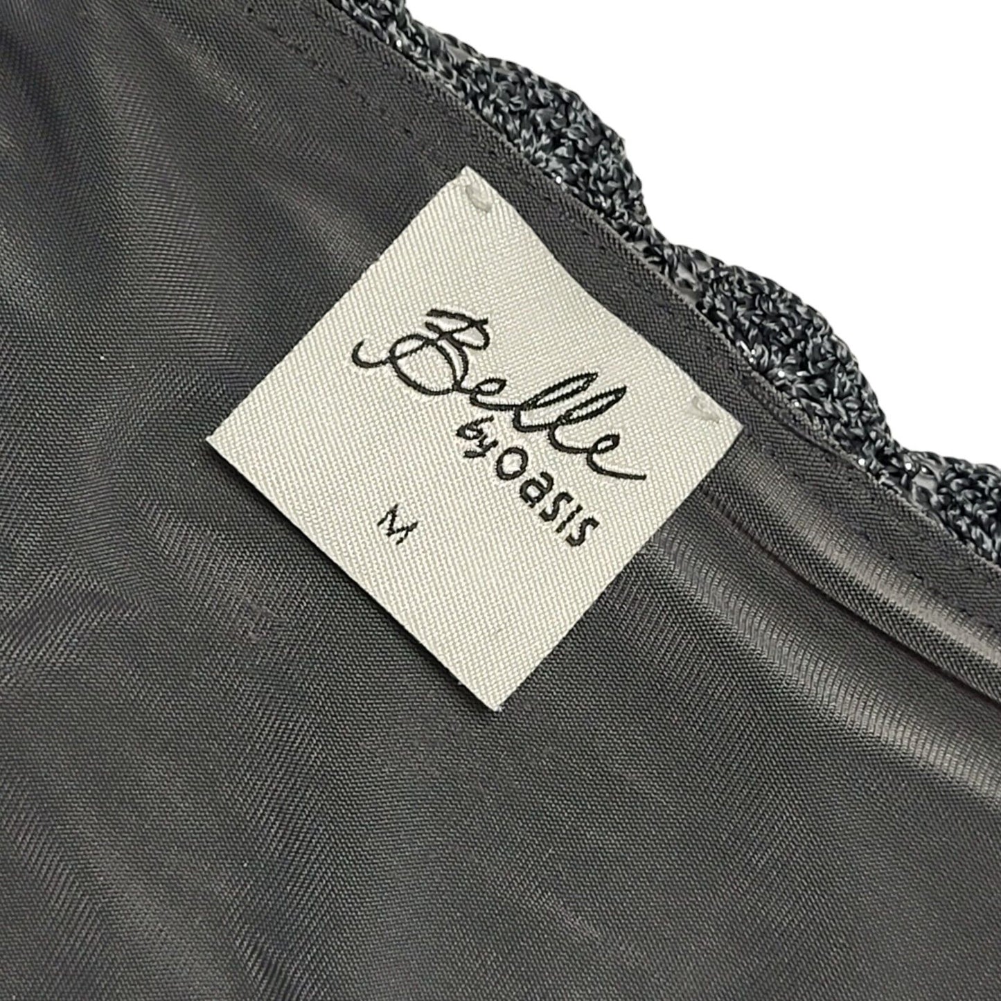 Belle By Oasis Y2K Grey Laced Short Party Dress UK Size Medium