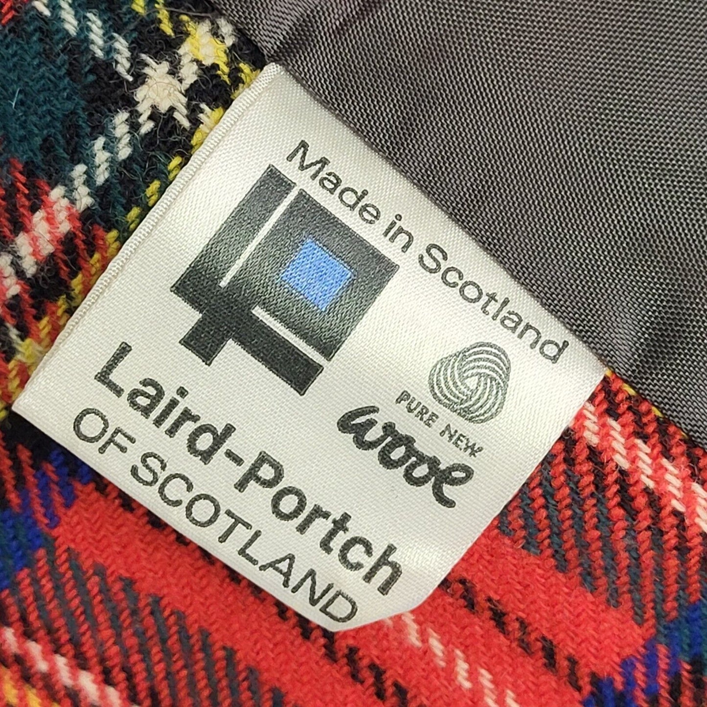 Laird Portch Red Tartan Open Front Waistcoat Uk Women's Size 10