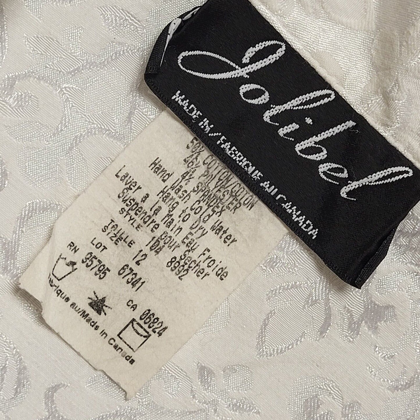 Jolibel White Vintage 90's Full Zip Collared Jacket Womens UK Size 12