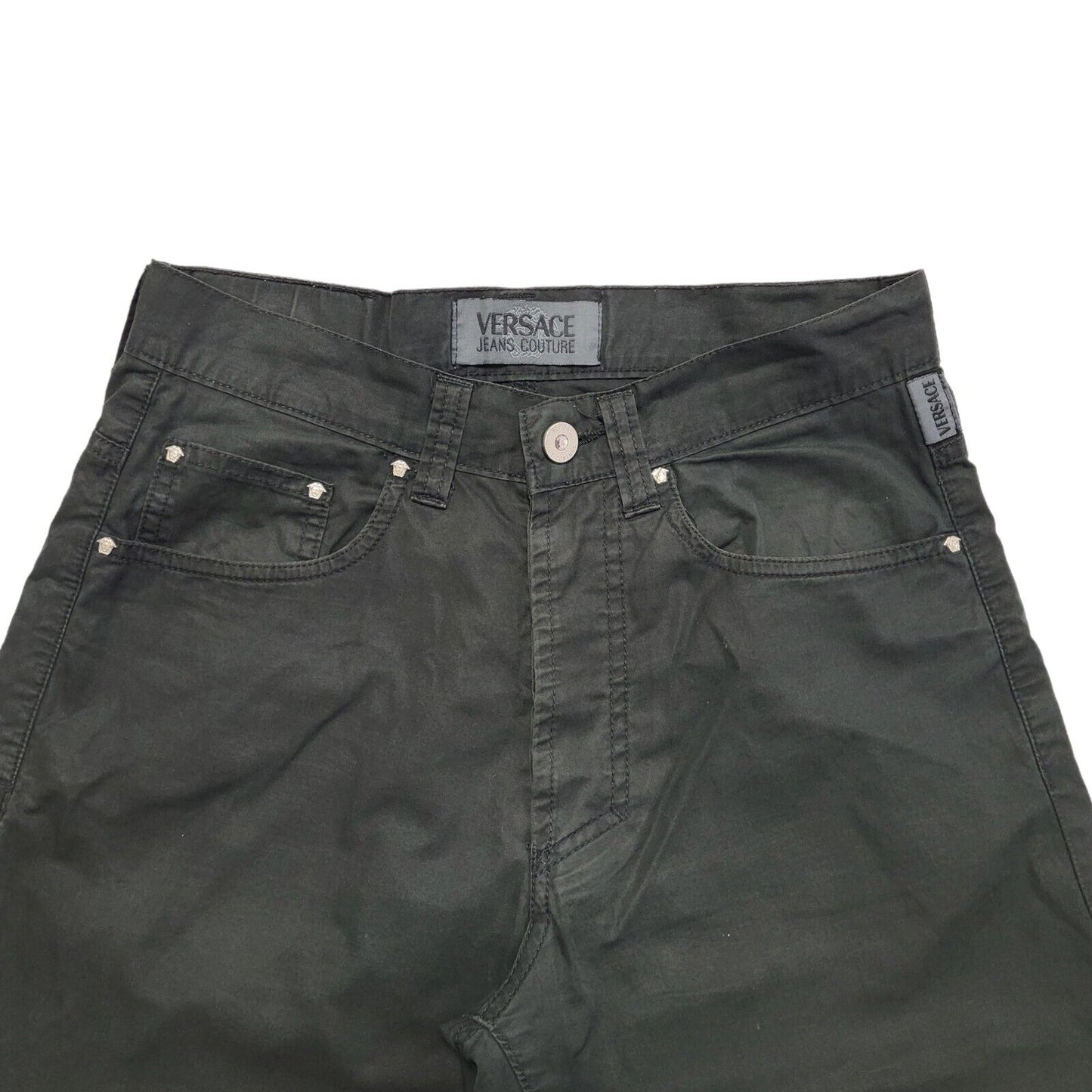 Versace Vintage 90's Black Straight Leg Jeans Uk Women's Size 10 W28 L27